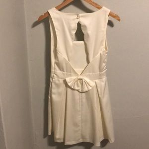 Cream // White scallop mini dress